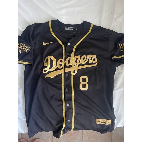 Kobe Bryant Dodgers Jersey #8 #24 Legacy Special Edition Black Gold Nike Large
